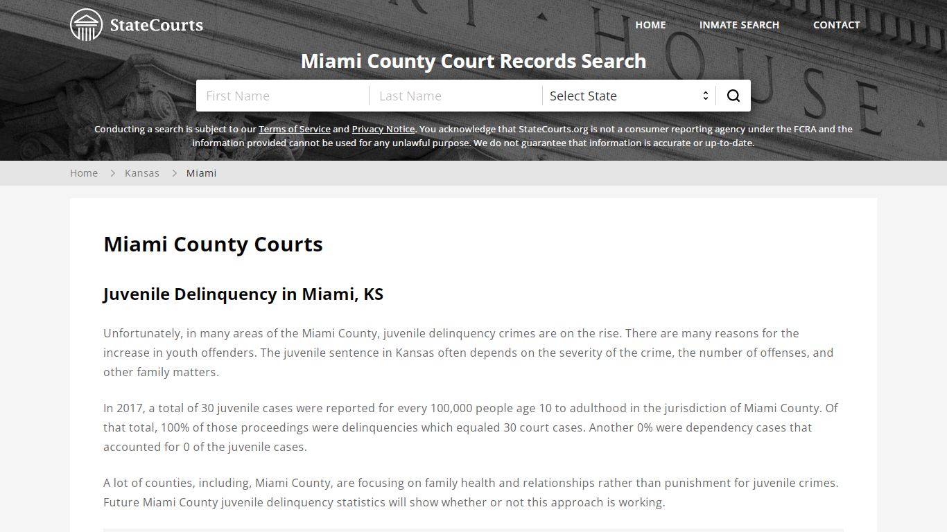Miami County, KS Courts - Records & Cases - StateCourts