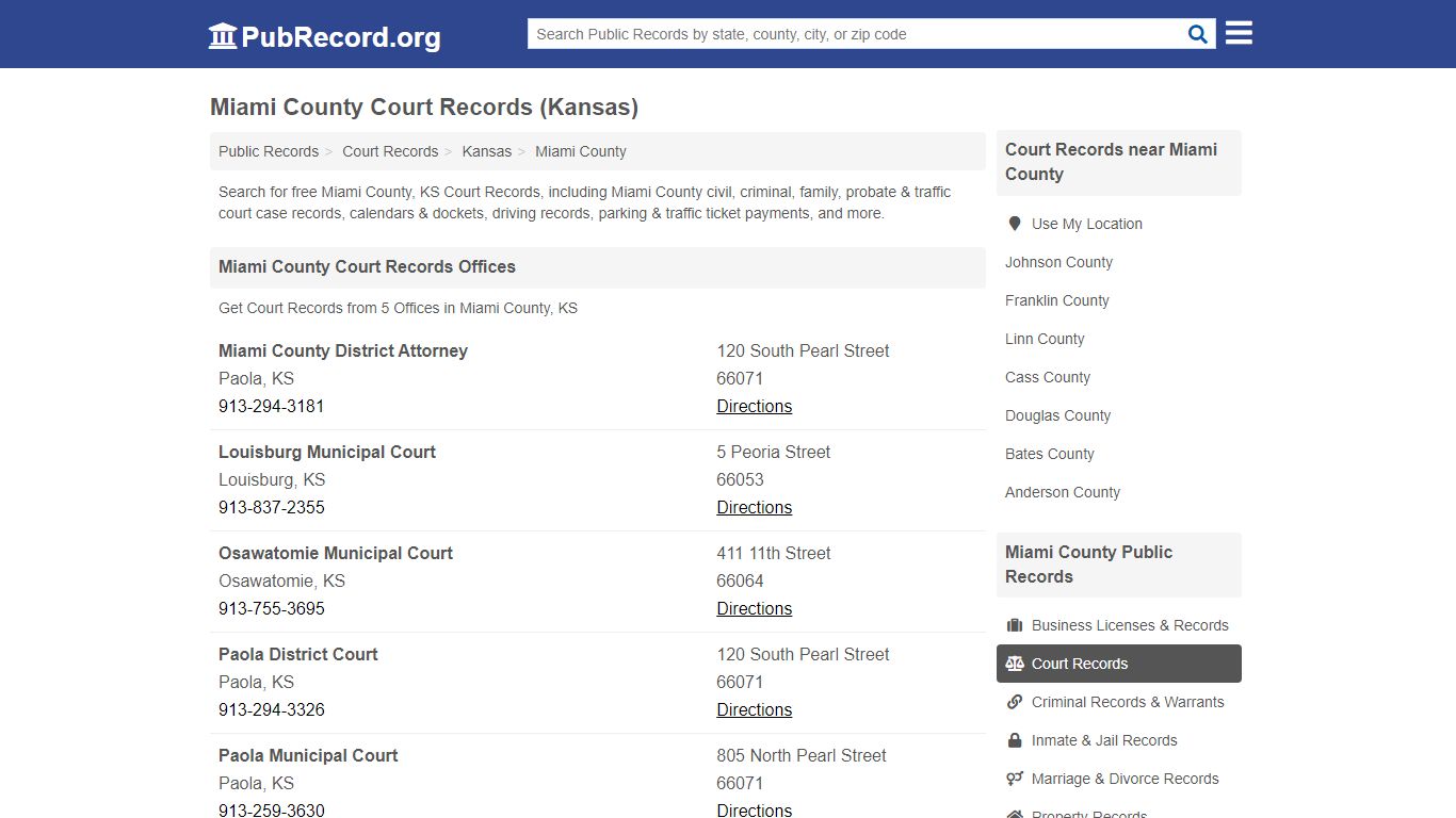 Free Miami County Court Records (Kansas Court Records)